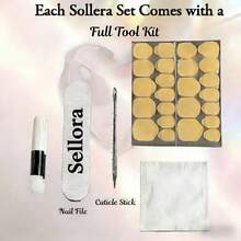 Sellora 10 PCS Handmade Acrylic Duckbill Press-On Nails | Fluorescent Color-Block Art Nails With Full Rhinestones For Dazzling Personalized Looks - 彩色 - 查看 5