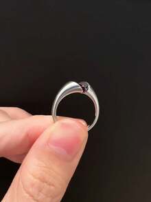 1pc Floating Red Stone Ring, Luxurious And Sophisticated, Unique And Niche, Delicate Index Finger Ring - Floating Redstone Ring - View 6