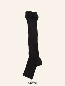 女士舒适针织腿套，白色加厚款，修饰腿型，显瘦腿型，日系风格，适合春秋季穿着