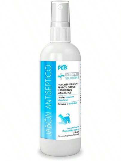 Fancy Pets Medical Solutions Jabón Antiséptico para Heridas de Perros Gatos o Pequeños Mamíferos con 125 ml