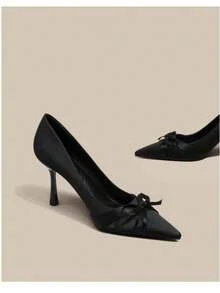 Comfortable Women's High Heel Pumps, Fashion Heels - Black - View 3