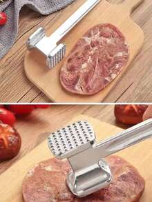 [1pc Double-Sided Meat Tenderizer Hammer] 1pc, Meat Tenderizer Hammer Kitchen Double-Sided Meat Tenderizer, Metal Meat Hammer, Household Stainless Steel Rolled Meat Steak Meat Tenderizer, Kitchen Stuff Kitchen Accessories Home Kitchen Items - Multicolor - View 10
