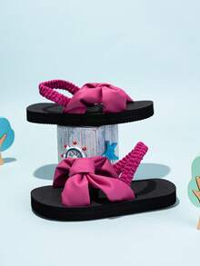 1 Pair Girls' Solid Color Slippers, Cute & Versatile Design, Non-Slip & Durable Sole, Spring/Summer Sandals, Essential For Vacation - Multicolor - View 6