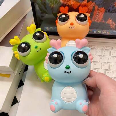 Brinquedo Dragão Antiestresse Olhos Saltando Divertido Brinquedo Anti-Stress Divertido, Perfeito para Presente