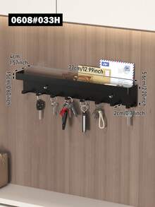 1个复古木质钥匙架，带挂钩和支架，易于安装，节省空间的壁挂式收纳架，可用于存放钥匙、外套等物品，适用于玄关、客厅、卧室、厨房和浴室，可用作壁挂式钥匙架、邮件收纳架、钥匙挂架、家居装饰、日常装饰和圣诞装饰。 - 彩色 - 查看 15