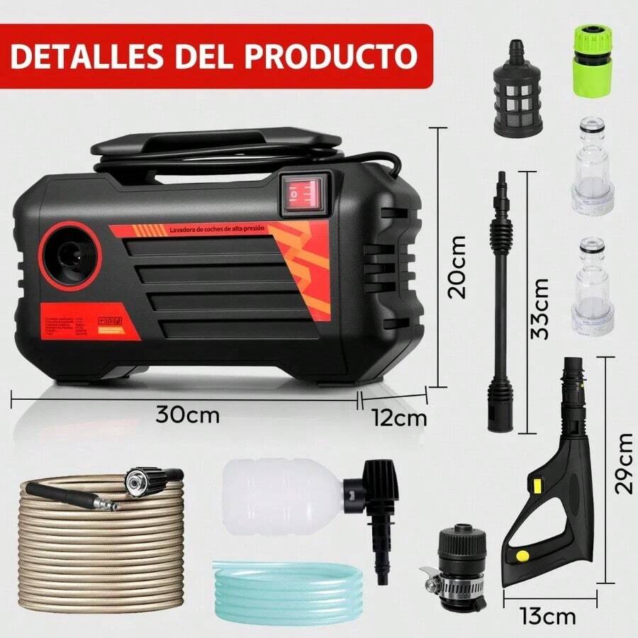 Hidrolavadoras Idrolavadorra Portatil Electricas Pistola - NegroBF - Ver 1