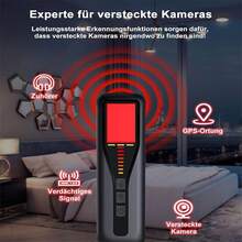 Detector de Cámaras Ocultas para Viajes 2025, Buscador de Cámaras Espía Mejorado, Escáner de Señal Inalámbrica para Oficina/Coche/Baño/Hotel. Cuenta con 5 niveles de sensibilidad, 4 modos de detección y una duración de batería de 25 horas. - Negro - Ver 7