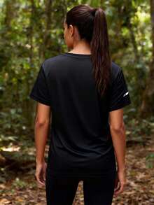 2026 Nouveau T-shirt court imprimé pour femmes, tee-shirt décontracté pour sports de plein air, col rond confortable à manches courtes pour l'été - Orange - Voir 5