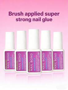 Extra Strong Brush-On Nail Glue For Acrylic Nails, Nail Tips & Press-On Nails (8ml) With File For Glue-On Fake Nails, Fix Broken Nail Repair. Acrylic Nail Glue Nail Bond Nail Glue Gel - 預設 - 查看 1