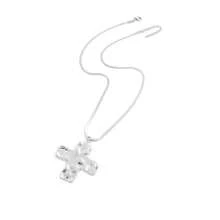 1 buah Kalung Liontin Salib Minimalis Modis Emas/Perak dengan Rantai Stainless Steel untuk Wanita - Gaya 3 - View 4