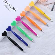 10pcs Heart Shaped Pens, Suitable For Valentine's Day, Christmas, Halloween, Nurses' Day, Thanksgiving, Customizable Logo - Multicolor - View 6