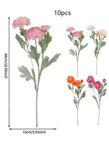 1 Stück/2 Stücke/4 Stücke/10 Stücke 18.9 Inch Austin Rose & Pfingstrosen Künstliche Blumen mit langen Stielen, geeignet für Vasen Zuhause, Büro, Hochzeit, Verlobung, Blumenarrangements, Jahrestag, Muttertag, Geburtstag, Abschlussfeier, Gartendekoration, Outdoor Pflanzen, Gärtnerei, Künstliche Blumen - gemischte Farben - Übersicht 16