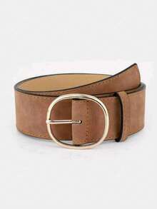 1pc Round Buckle Waist Belt, Suitable For Pairing With Dresses