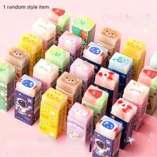 1块/10块/20块装可爱卡通海绵黏土 - 色彩鲜艳的水果、花卉和动物图案，立方体形状，无缝造型黏土，适合学生和艺术家切割 - 查看 2