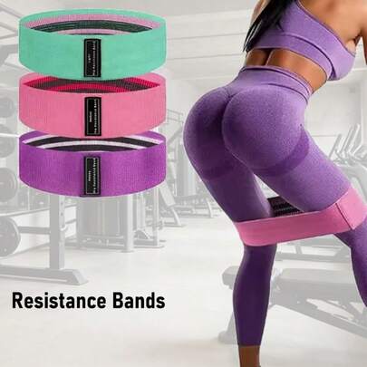 3pcs Resistance Bands, Booty Bands For Legs & Butt Workout, Elastic Bands For Home Gym, Yoga, Pilates