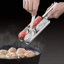 Easy-Release Non-Stick Meatball Maker - Multi-Functional Kitchen Gadget For Effortless Meatballs, Falafel, Dough And Shaved Ice - Suitable For Home Chefs And Kitchen Enthusiasts - 銀色 - 查看 4