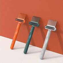 2-In-1 Comb Cleaning Brush For Air Cushion Airbag Comb Hair Cleaning Hook Claw Comb Gap Cleaning Tool Curling Comb Cleaner Reusable Hairdressing Comb Gap Cleaning Brush Compact And Easy To Carry - 彩色 - 查看 5