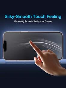 Single-Pack - Privacy Matte Ceramic Screen Protector For IPhone 17 Pro Max. Matte Ceramic Screen Protector, Full Screen Coverage, Fingerprint-Resistant, Privacy-Protecting, Drop-Proof, Anti-Glare, Compatible With IPhone 17 Pro/17 Air/17/16E/16 Pro Max/16. A Great Phone Case And Valentine's Day Gift. - Black - View 4
