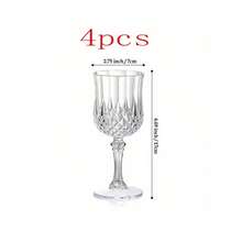 8/6/4/2/1pc Reusable Transparent Stemware, Elegant And High-End, Suitable For Holidays, Weddings, Halloween, Christmas, Various Events And Parties, Durable And Easy To Clean - Clear - View 15