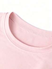 Damen Große Größen Mode kreative Erdbeere Schleife Muster Rundhals T-Shirt, geeignet für Sommerurlaub, Strand, Frühlingsferien, Valentinstag, Muttertag Geschenk, Pink Lässig - Pink - Übersicht 3