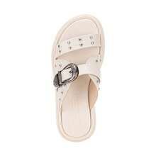 Women's Platform Sandal With Blogger Style, Soft Platform Sole, Moleca 5504.103, Beach Style With Buckle. - 白色 - 查看 2