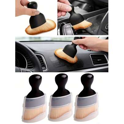 高级汽车清洁刷 - 超柔软刷毛，温和清洁，多功能汽车内饰除尘工具，深度清洁难以触及的区域，必备汽车护理配件，呵护您的爱车，理想礼品