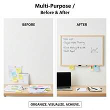 Bảng trắng từ tính khung gỗ cao cấp 50x70cm - Bảng viết xóa khô treo tường cỡ lớn, phù hợp cho gia đình, văn phòng và trường học. - trắng - Xem 4