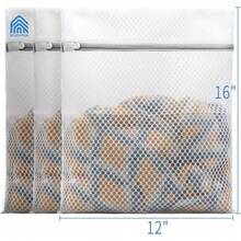 Muchfun 3Pcs Durable Honeycomb Mesh Laundry Bags For Delicates 12 X 16 Inches (3 Medium) - 預設 - 查看 5