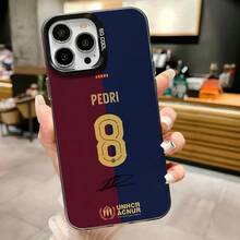 Fast EU Shipping (DE & ES)  Protective Case For IPhone17  S22-S26  Pedri GAVI F. DE JONG Barcelona Football Case For  A06 A05S A15 A16 A05 A71 A53 A14 A13 A12 A11 A03S A03 A02 A33 A34 A50 A32 A23 A20S A52 A51 Fashion Plating Metal Cool Creative  Brand Soft Silicone Case - 銀色 - 查看 4
