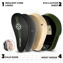 Guantes de Boxeo, Manoplas Curvas para Entrenamiento de precisión, Cuero sintético de Primera Calidad para Golpes Rectos y Ganchos, Correa Ajustable y ventilada, Ideales para Muay Thai. - Verde y negro - Ver 7