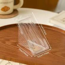 20/50pcs Sandwich Containers | PET Material, Transparent, Suitable For Freezing, Perfect For Storing Sandwiches, Sushi, Salads, Essential For Office, Picnic, Home Organization - Multicolor - View 3