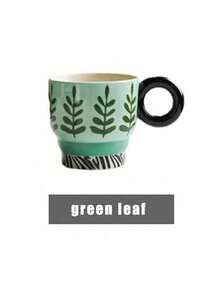 CMYD Studio 1 件 300ml 原创手绘陶瓷杯，创意家用/办公室咖啡杯，精美茶杯，情侣水杯返校 - 彩色 - 查看 19