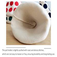 1pc 12cm X 9cm Thick Cotton Cone-Shaped Pot Lid Cover, Hanging, Kitchen, Home, Heat Insulation, Anti-Scald, Polka Dot, Striped, Home Kitchen Accessory - Multicolor - View 4