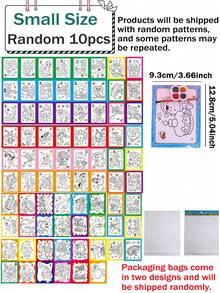 10pcs DIY Watercolor Painting Board - Creative Drawing Set, Includes 4 Colors Mini Watercolor Paints