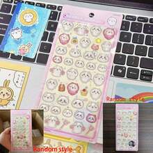 1张水晶儿童贴纸，多巴胺卡通动漫贴纸，小娃娃工艺装饰，教育奖励贴纸，新年礼物，情人节礼物，复活节礼物（款式随机） - 彩色 - 查看 7