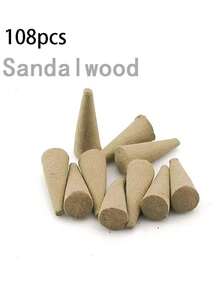 108 件天然檀香香锥，芳香香薰熏香，适用于卧室、浴室、客厅 - 抗菌、无羽毛、木制 - 彩色 - 查看 13