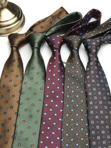 1pc Unisex Square Handmade Necktie, Suitable For Casual, Street, Daily, Party, Business, Wedding - Multicolor - View 1