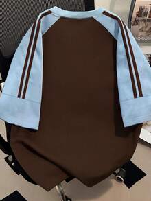 Teen Girls Short Sleeve Tee Bright Future Anime Print Teddy Soft Comfy Everyday Wear - Brown - View 3