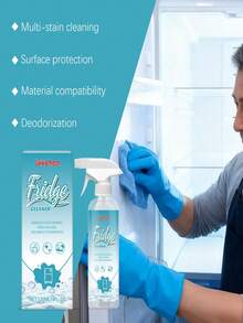 jakehoe 冰箱清洁剂和除臭剂 - 适用于食品接触表面，适用于冰箱内部所有表面，从塑料抽屉到玻璃搁板，温和不伤表面 - 彩色 - 查看 5