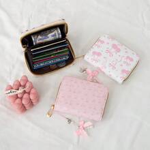 可爱卡通卡包，甜美迷你超薄小巧大容量多卡位防消磁卡套，学生适用 - 彩色 - 查看 2