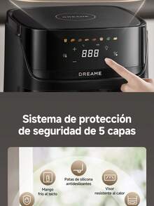 Freidora de aire Dreame, con ventana de visualización, capacidad de 7.6L, tecnología de calentamiento Dual Vortex™ + inyección de vapor, cocción rápida, 8 preajustes, cocción saludable sin aceite para toda la familia, control táctil LED, botón +1 minuto, potencia de 2800W. Tema navideño de cocina, suministros de cocina, freidora de aire - Ver 10