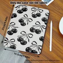 Cherry 1pc 360° Rotating Kickstand Flip Protective Case With Pen Slot, PU Leather Case With Auto Sleep/Wake Function, Compatible With Honor Pad 8/9/10, Honor GT 11.5inch/X7/X8A/X9/X8Pro/X9Pro/V9/V8 Pro, Matepad 11 Inch 2023/2022, Matepad 11.5 (2026), Redmi, OPPO, VIVO, Apple - Multicolor - View 3