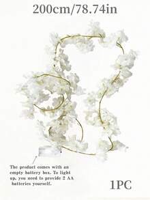 2/1串浪漫花朵灯，20颗LED电池供电仙女灯，适用于卧室、阳台、生日、婚礼、派对、室内外装饰、人造植物、人造花、春季装饰、家居装饰 - 彩色 - 查看 12