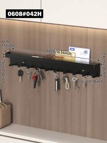 1个复古木质钥匙架，带挂钩和支架，易于安装，节省空间的壁挂式收纳架，可用于存放钥匙、外套等物品，适用于玄关、客厅、卧室、厨房和浴室，可用作壁挂式钥匙架、邮件收纳架、钥匙挂架、家居装饰、日常装饰和圣诞装饰。 - 彩色 - 查看 16