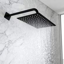 30厘米/11.8英寸不锈钢固定式淋浴喷头，矩形高压浴室淋浴喷头，带通用接口 - 彩色 - 查看 4