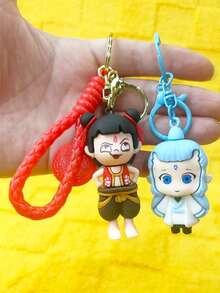 Móc khóa hoạt hình Nezha & Ao Bing (1 cái/2 cái), mặt dây chuyền túi đôi, quà tặng nhỏ ngày lễ, quà lưu niệm, móc khóa Nezha phiên bản Q, mặt dây chuyền Nezha & Ao Bing CP, phụ kiện Nezha The Demon Child, móc khóa Nezha & Ao Bing dễ thương, móc khóa Nezha & Ao Bing phiên bản Q, phụ kiện hoạt hình quốc gia, móc khóa sáng tạo cá nhân hóa, quà sinh nhật. - Nhiều màu - Xem 1
