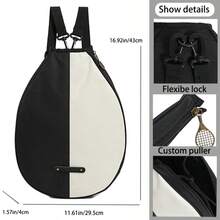 XINGNAN 1pc 2026 New Tennis Bag, Dual Shoulder Outdoor Sports Racket Bag, Storage Bag, Pickleball Bag, One Shoulder Crossbody, Lightweight, Backpack, Badminton Racket Bag - Multicolor - View 2