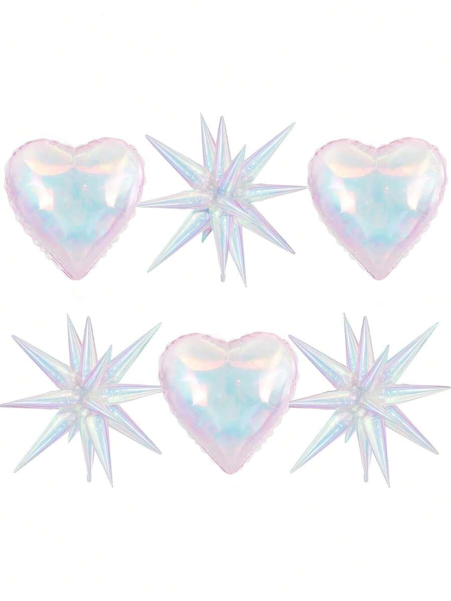 Globos de corazón de aluminio de 18 pulgadas para decoración de boda, cumpleaños y fiesta de propuesta - Multicolor - Ver 1