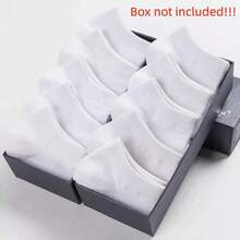 20 Pairs Simple And Thin Solid Socks, Soft & Lightweight Low Cut Socks, Women's Stockings & Hosiery– Ankle Cut, Sweat-Absorbent, Anti-Odor, All-Season Comfort - White 5-piece Pack - View 2