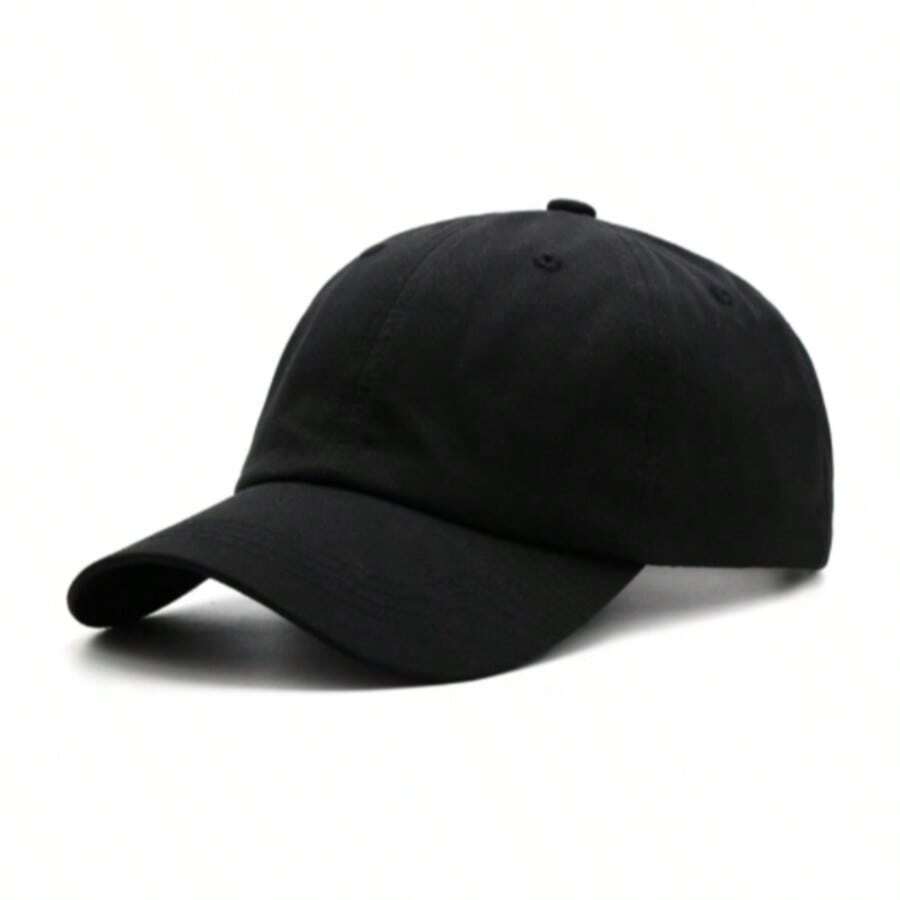 1pieza Gorra de béisbol para hombre y mujer, gorra lisa, gorra para el sol, gorra para el sol, ajustable, gorra con visera, gorra informal,Ligero. - Negro - Ver 1
